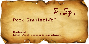 Pock Szaniszló névjegykártya